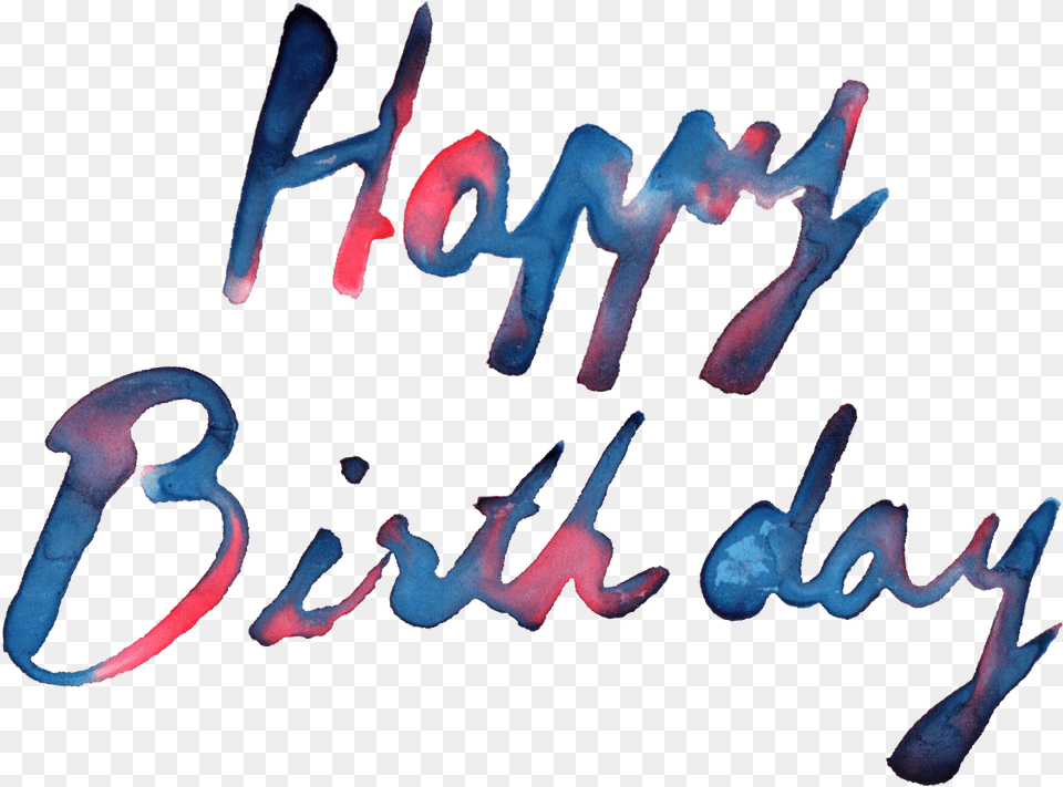 Happy Birthday Watercolor Happy Birthday Text Hd, Art, Handwriting Free Png