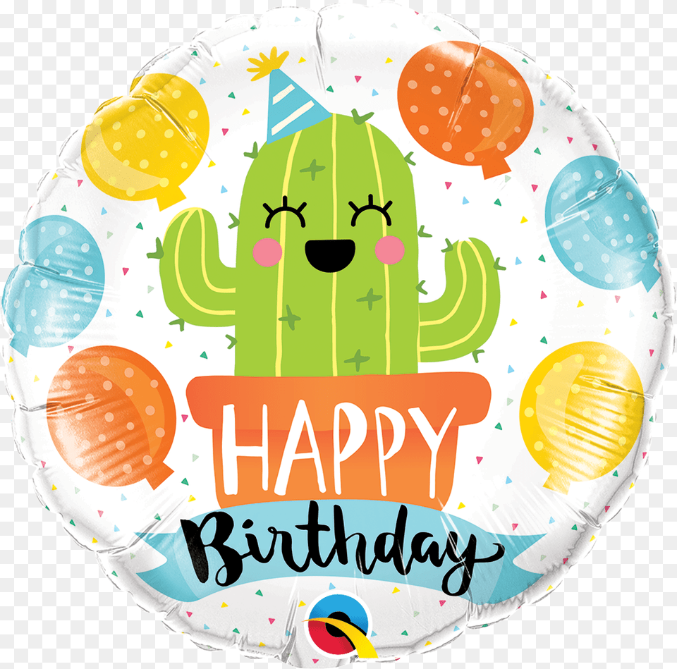 Happy Birthday With Cactus, Birthday Cake, Cake, Cream, Dessert Free Png Download