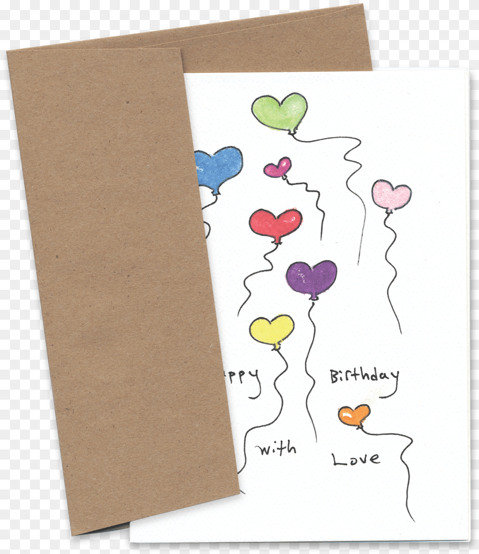 Happy Birthday With Love Greeting Card, Envelope, Greeting Card, Mail, Fungus Free Png