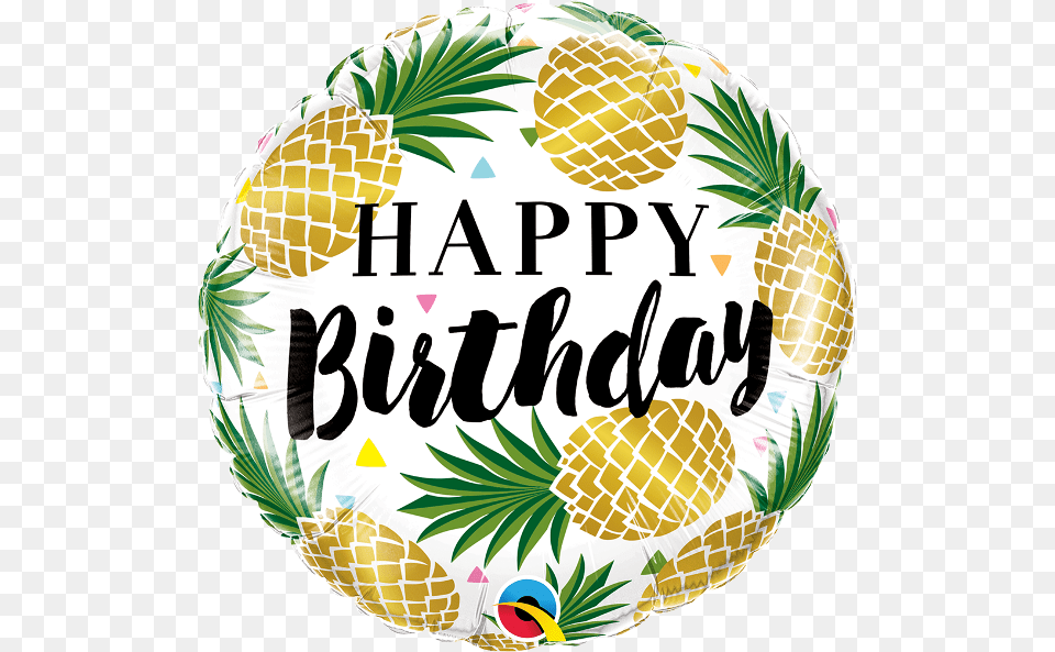 Happy Birthday With Pineapples, Food, Fruit, Pineapple, Plant Png Image