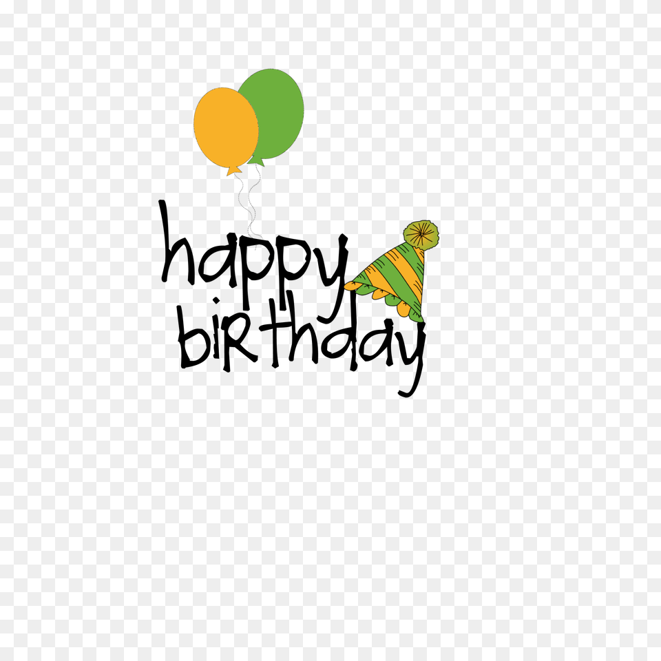 Happy Birthday Word Art Happy Birthday Birthday, Balloon, Clothing, Hat Free Transparent Png