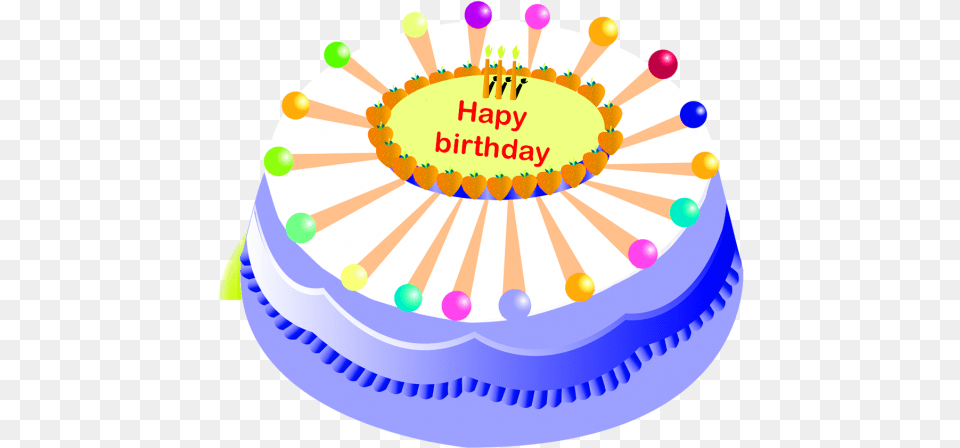 Happy Bithday 1 Birthday Cake Background, Birthday Cake, Cream, Dessert, Food Free Png Download