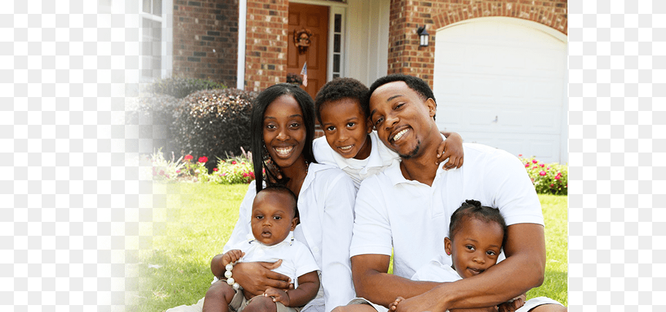 Happy Black Family Home, Plant, Person, Grass, People Free Transparent Png
