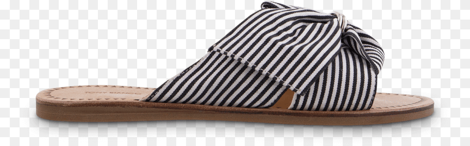 Happy Blackwhite Stripe Flats Black And White Striped Sandals Flat, Clothing, Footwear, Sandal, Accessories Png Image