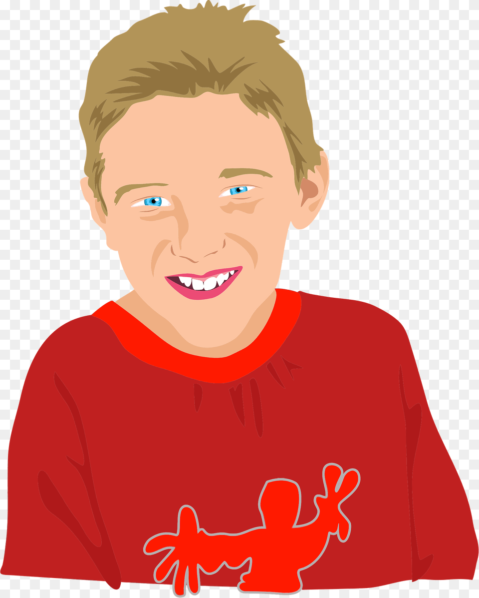 Happy Boy Portrait Clipart, T-shirt, Clothing, Face, Head Free Png