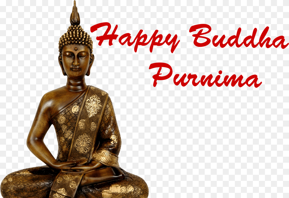 Happy Buddha Purnima Photo Thai Buddha Statue, Art, Adult, Female, Person Png