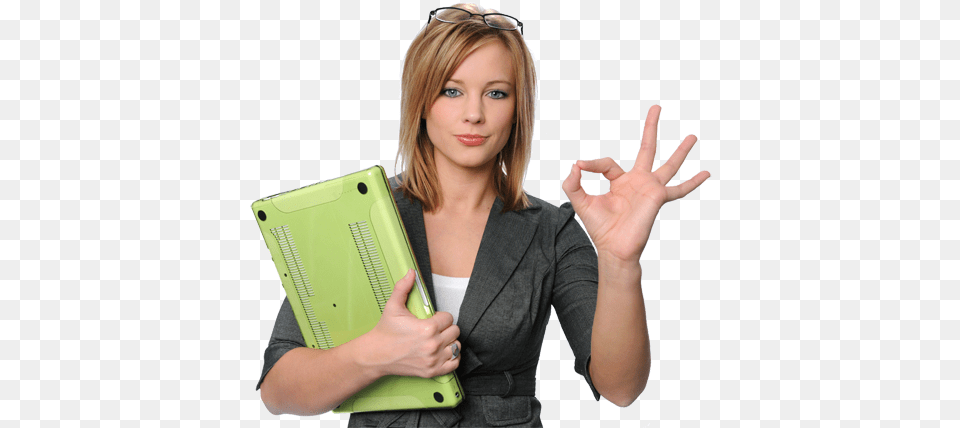 Happy Business Woman, Person, Hand, Finger, Female Png