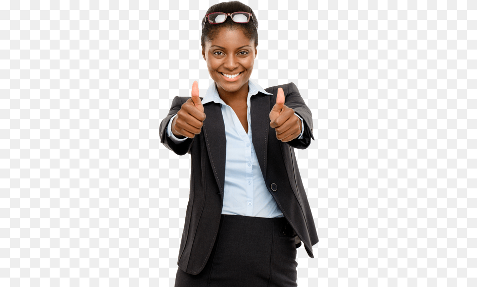 Happy Business Woman African American Woman, Hand, Finger, Person, Body Part Png