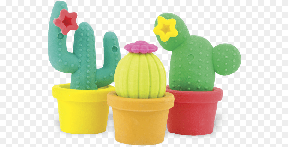 Happy Cactus Eraser Set Free Png Download