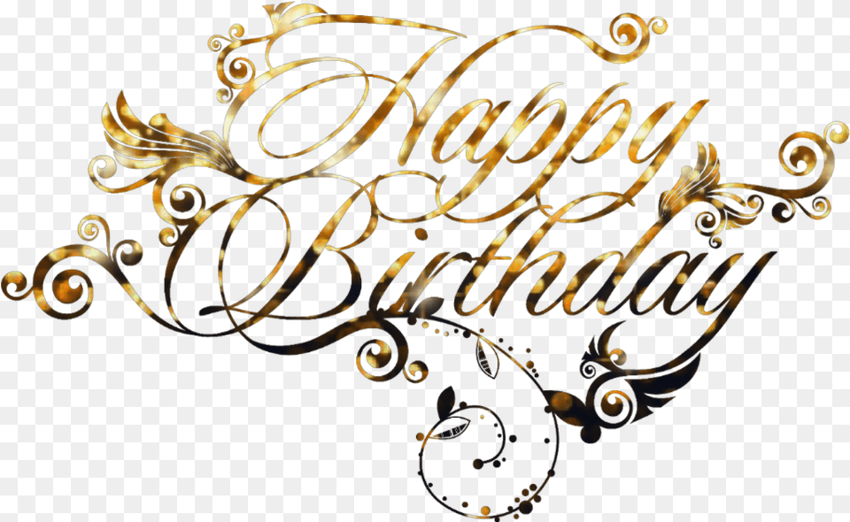 Happy Calligraphy Happy Birthday, Bronze, Handwriting, Text, Chandelier Free Png Download