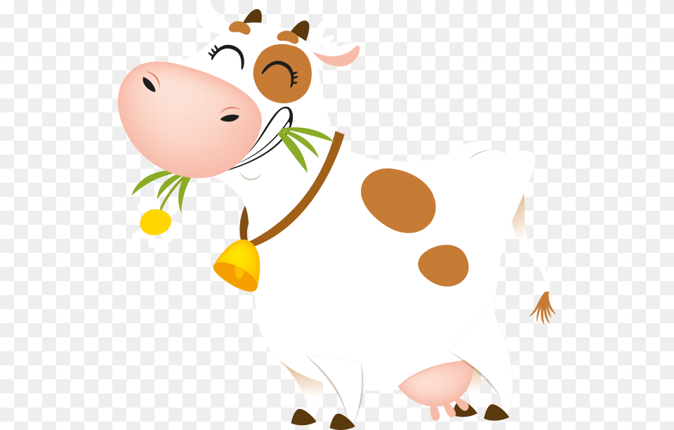 Happy Cartoon Cow, Animal, Cattle, Dairy Cow, Livestock Free Png Download