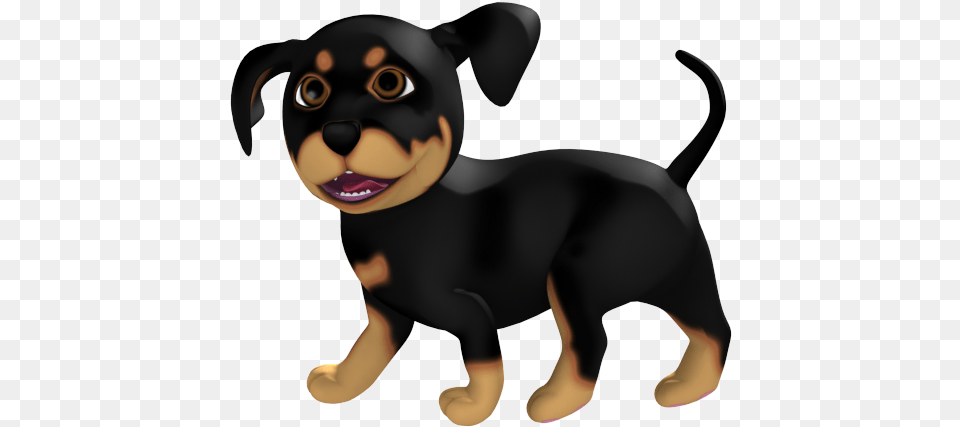 Happy Cartoon Rottweiler Puppy Walking Russkiy Toy, Animal, Canine, Dog, Mammal Png