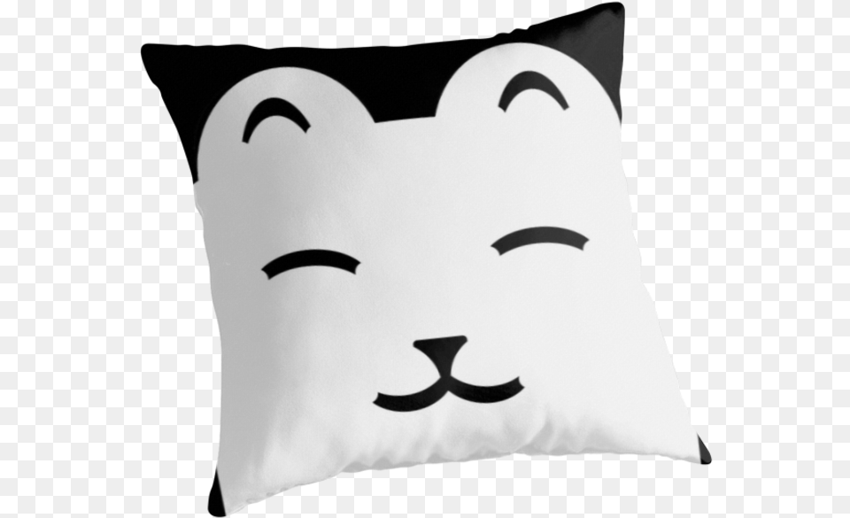 Happy Cat Happy Bear By Dubukat, Cushion, Home Decor, Pillow, Stencil Png