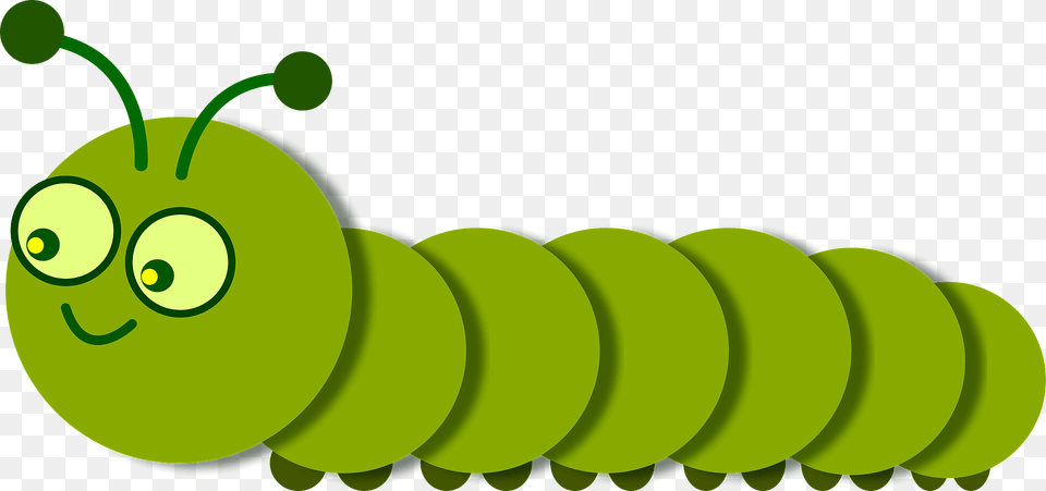 Happy Caterpillar Clipart, Green, Food, Fruit, Plant Free Png Download