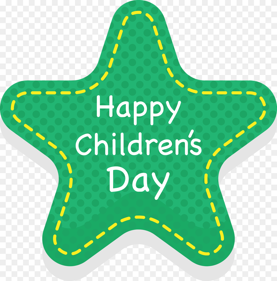 Happy Childrens Day Badge, Symbol, Star Symbol, Food, Sweets Free Png Download