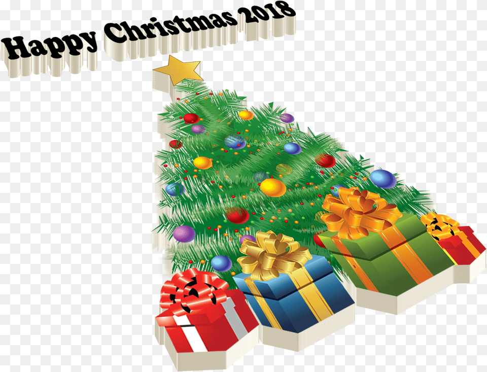 Happy Christmas 2018 Transparent Christmas Tree, Toy, Christmas Decorations, Festival, Christmas Tree Png
