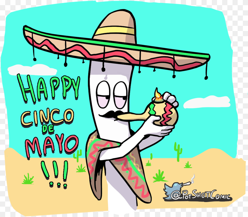 Happy Cinco De Mayo From Pot Shot Pic Clipart, Clothing, Hat, Adult, Female Png Image