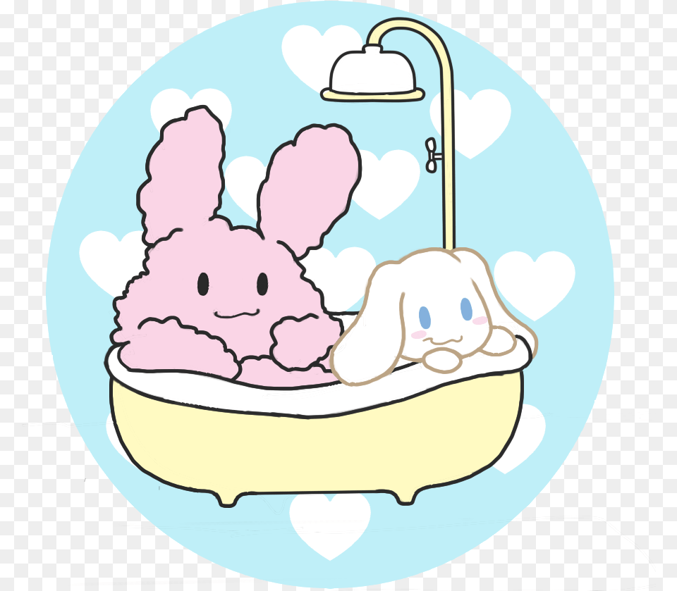 Happy Cinnamoroll Transparent, Bathing, Tub, Bathtub, Person Png Image