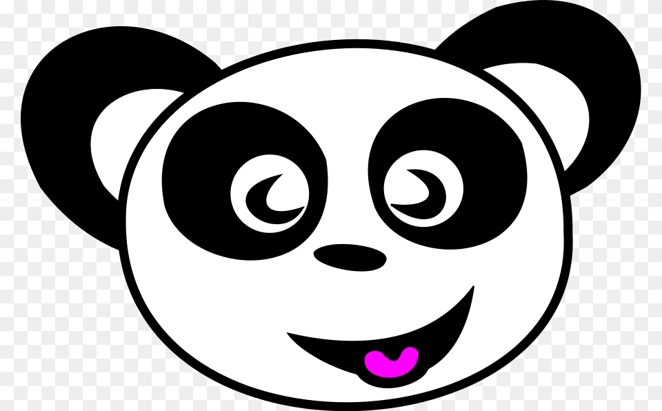 Happy Clipart Images Pictures Panda Face Clip Art Clipart Panda Face, Astronomy, Moon, Nature, Night Png