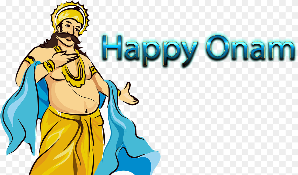 Happy Clipart Onam Happy Onam 2019, Adult, Book, Comics, Female Free Png Download