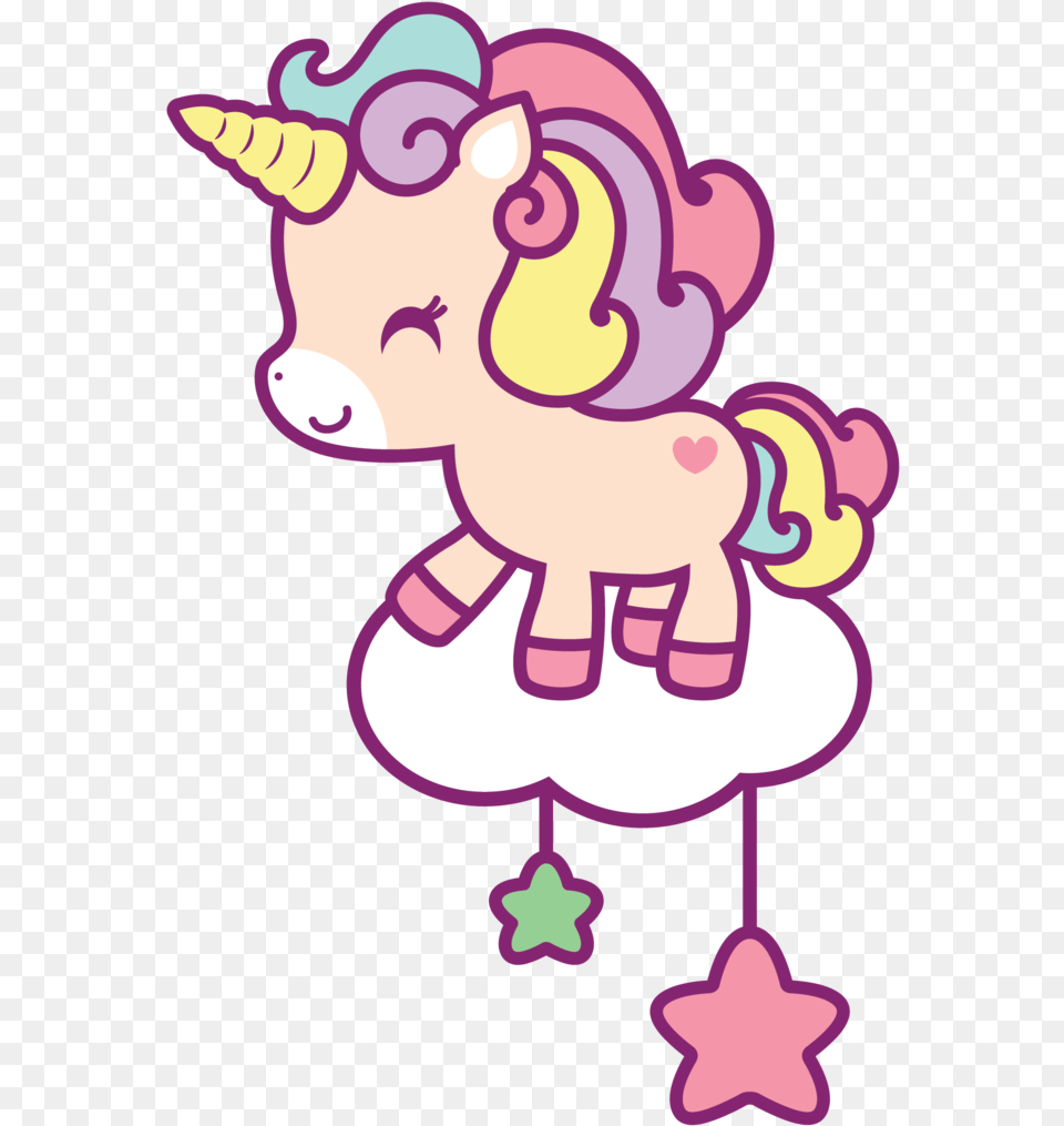 Happy Cloud Unicorn Cute Unicorn Stickers, Baby, Person Free Png Download