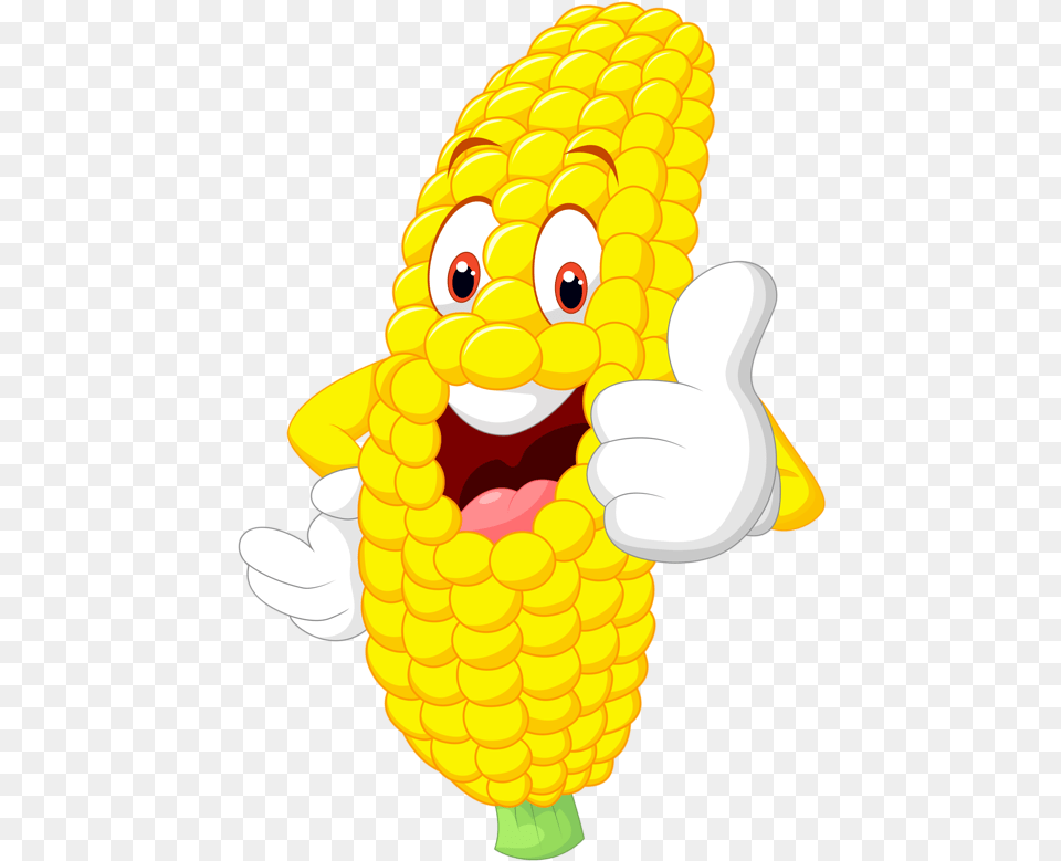 Happy Corn, Food, Grain, Plant, Produce Png