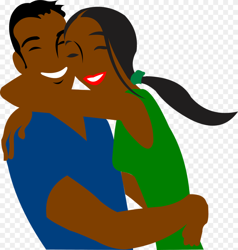 Happy Couple Clipart, Person, Hugging, Face, Head Png