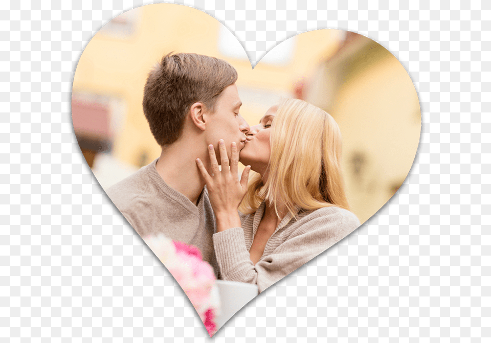 Happy Couple Heart Couple In Heart, Romantic, Person, Kissing, Adult Free Png