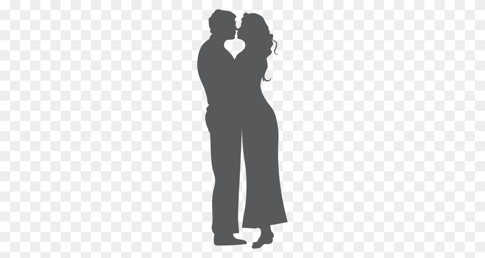 Happy Couple Silhouette, Person, Kissing, Romantic, Green Free Png Download