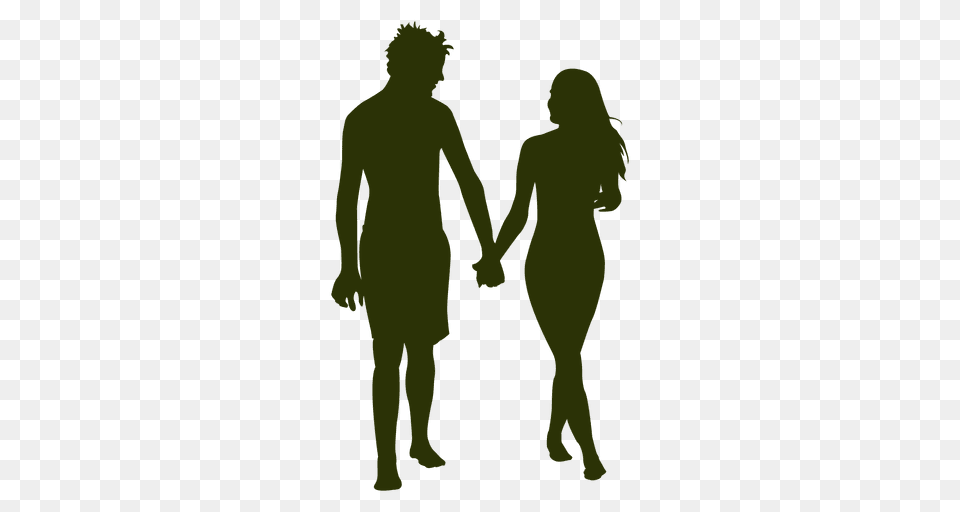 Happy Couple Walking Silhouette, Body Part, Hand, Holding Hands, Person Png Image