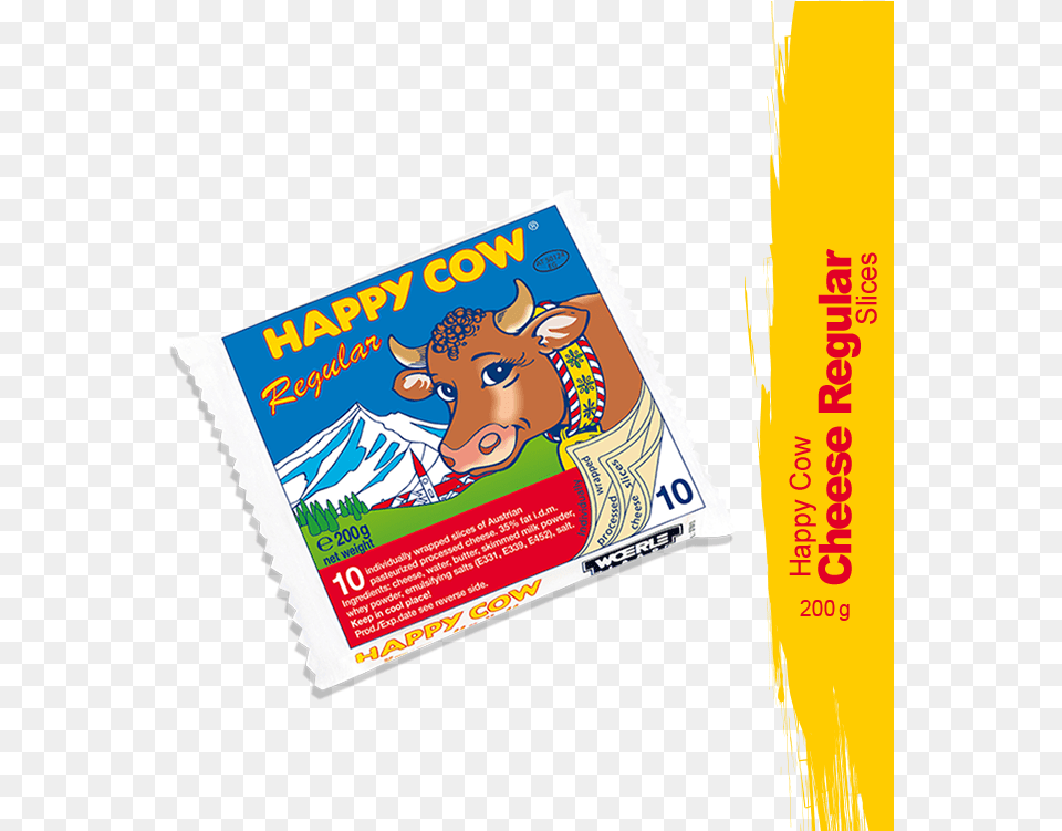 Happy Cow Cheese Regular Slices Happy Cow Cheese Slices, Advertisement, Poster, Publication, Book Png Image