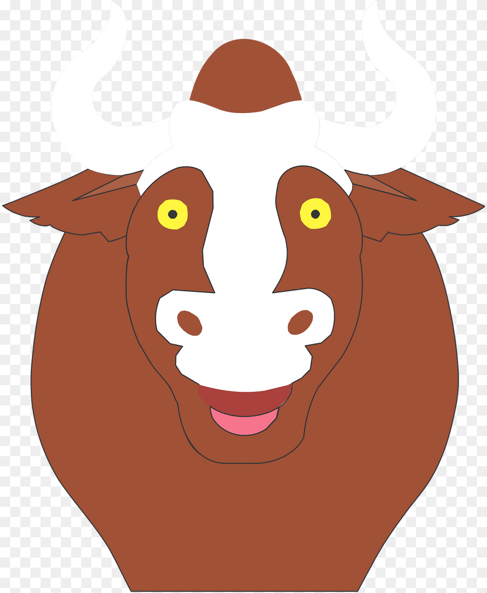 Happy Cow Clipart, Animal, Ox, Mammal, Livestock Free Png