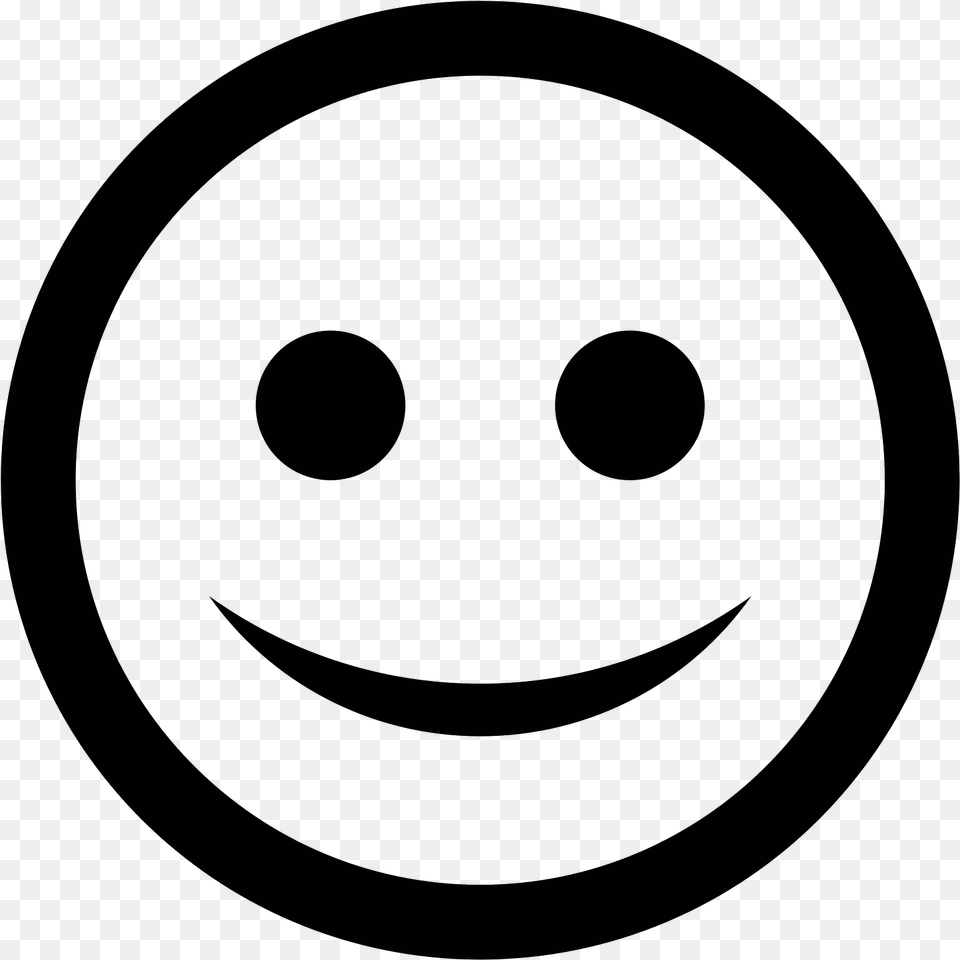 Happy Customer Smile Icon, Gray Free Png