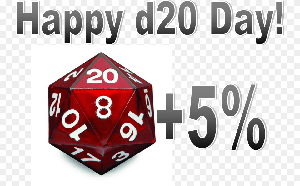 Happy D20 Day, Dice, Game Png