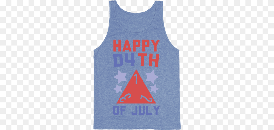 Happy D4th Of July Tank Top Top, Clothing, Tank Top, Person Free Png