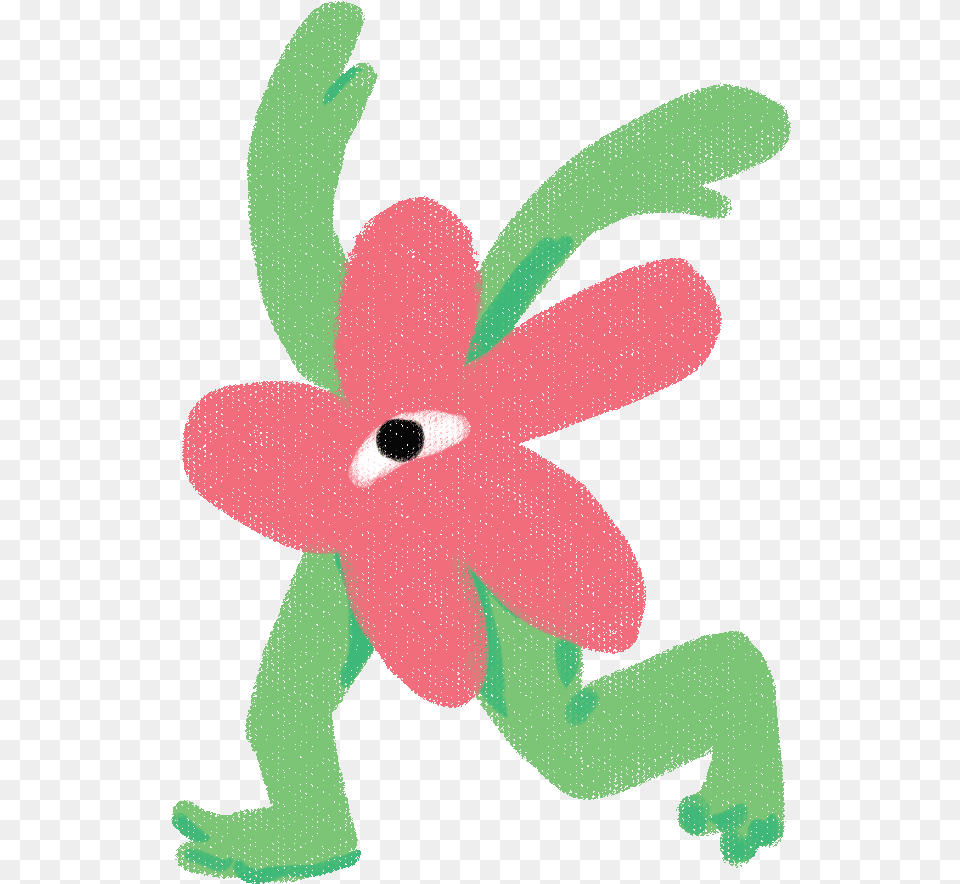 Happy Dancing Flower Dot, Baby, Person, Plant, Applique Png
