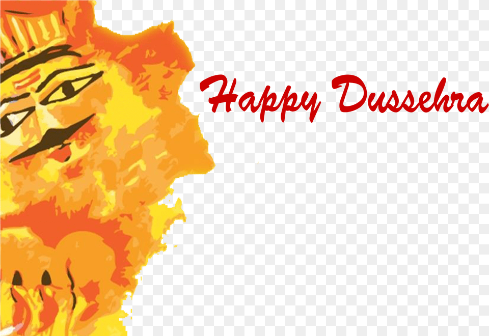 Happy Dasara 2018 Victory Of Good Over Evil, Person, Fire, Flame, Face Free Png Download
