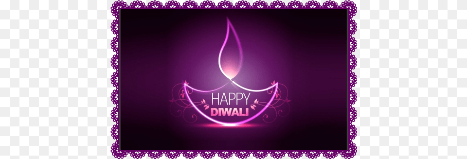 Happy Diwali Purple Diya Graphic Happy Diwali Images Purple, Art, Graphics, Light, Blackboard Png Image