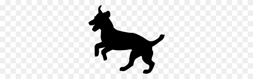 Happy Dog Sticker, Silhouette, Stencil, Animal, Canine Png