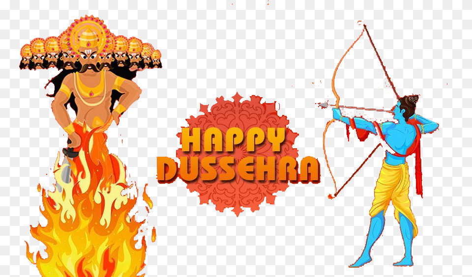 Happy Dussehra 2018 Pic Dussehra Banner, Person, Weapon, Adult, Wedding Free Png Download