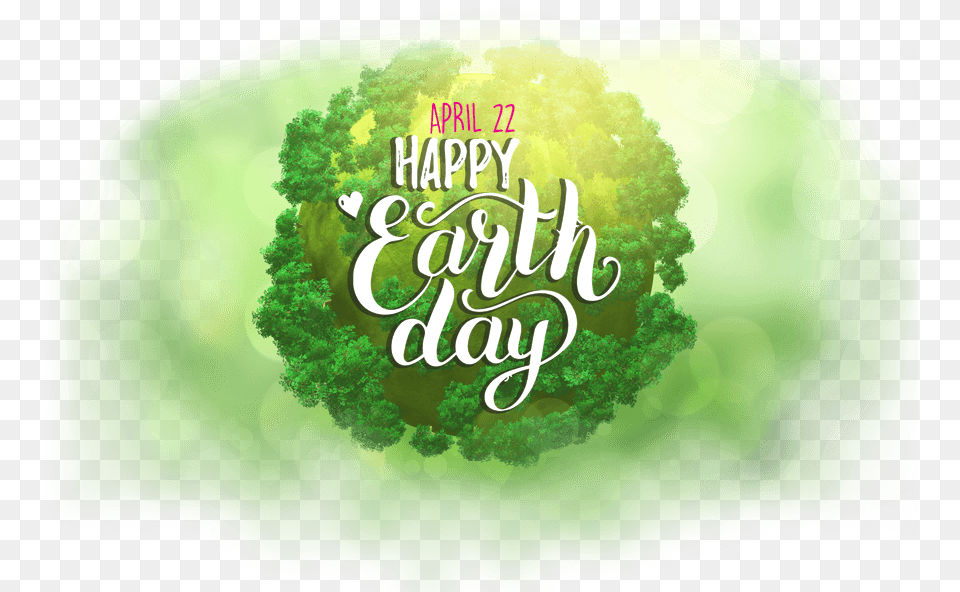 Happy Earth Day, Green, Food, Produce, Plate Free Png Download