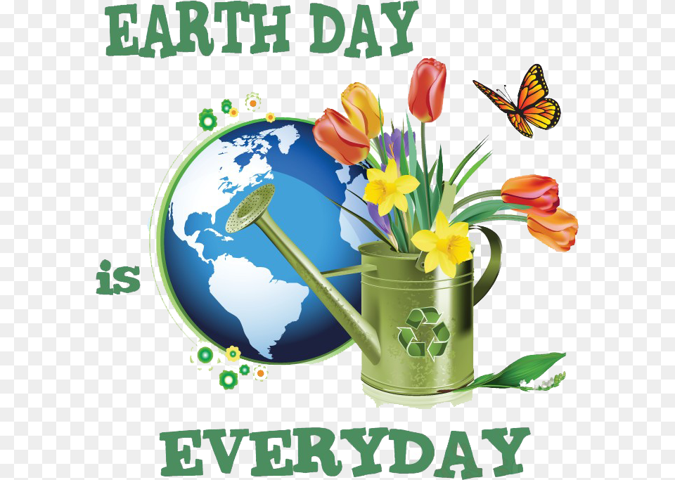 Happy Earth Day Clipart Beautiful Slogan On Earth Day, Plant, Tin, Can, Flower Free Transparent Png