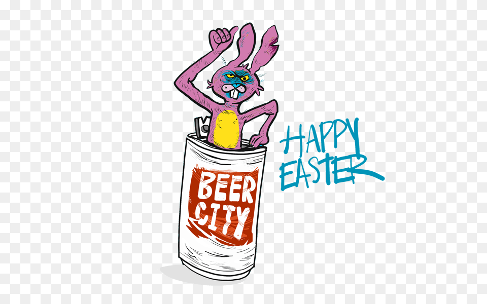 Happy Easter Beer City Records Skateboards, Tin, Person, Can Free Png