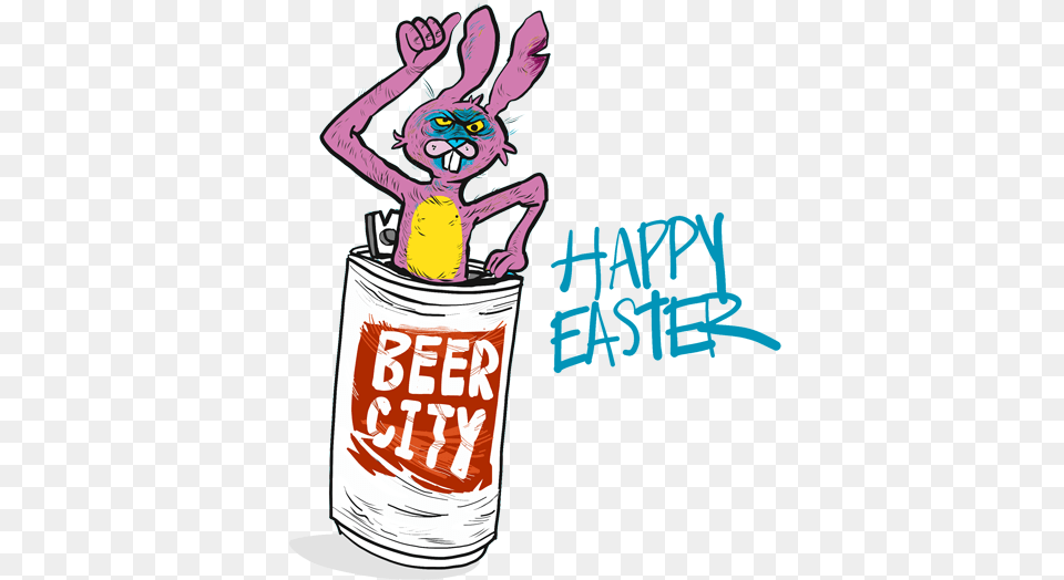 Happy Easter Beer City Skateboards And Records, Tin Free Png