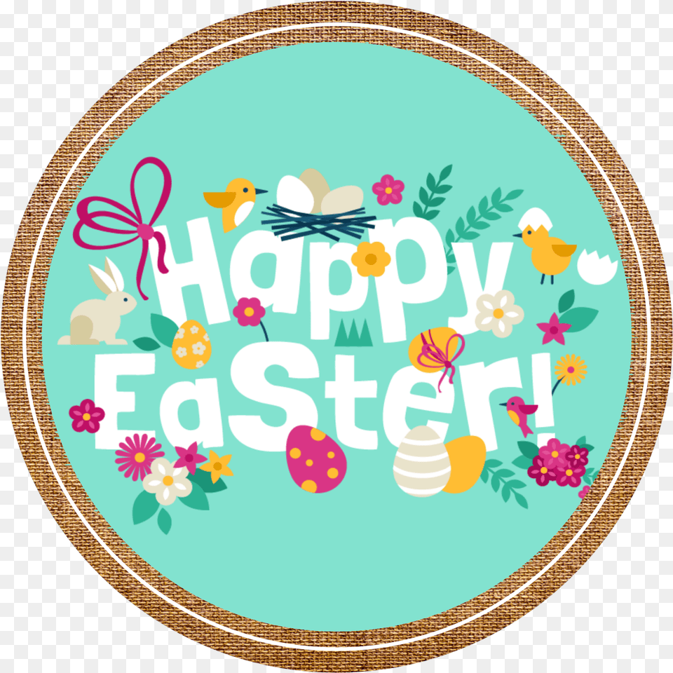 Happy Easter Circle Transparent Cartoon Jingfm Circle, Home Decor, Pattern, People, Person Png Image