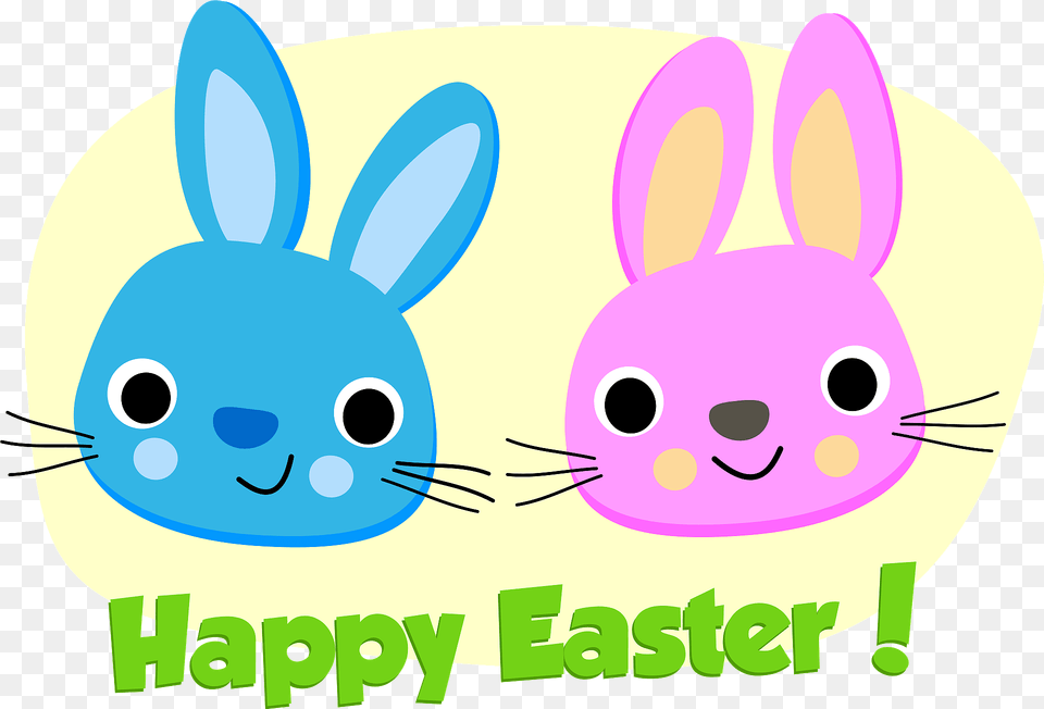 Happy Easter Clipart, Animal, Mammal, Rabbit Png Image