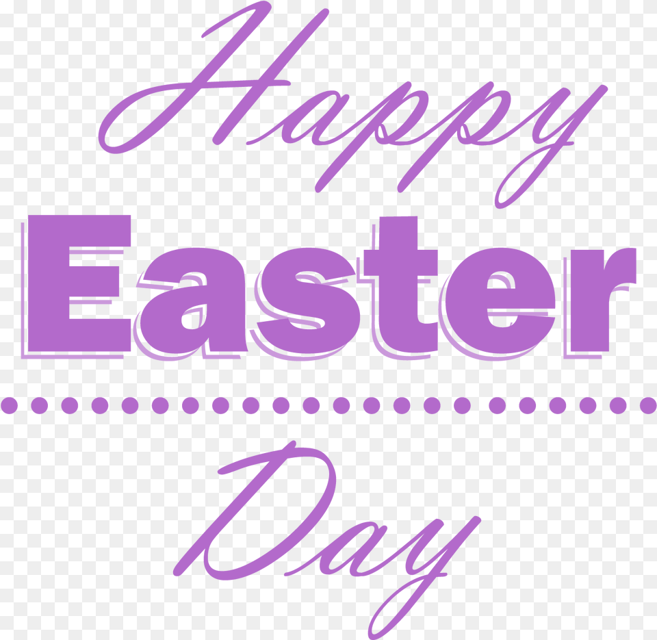 Happy Easter Day Picture Calligraphy, Purple, Text Png