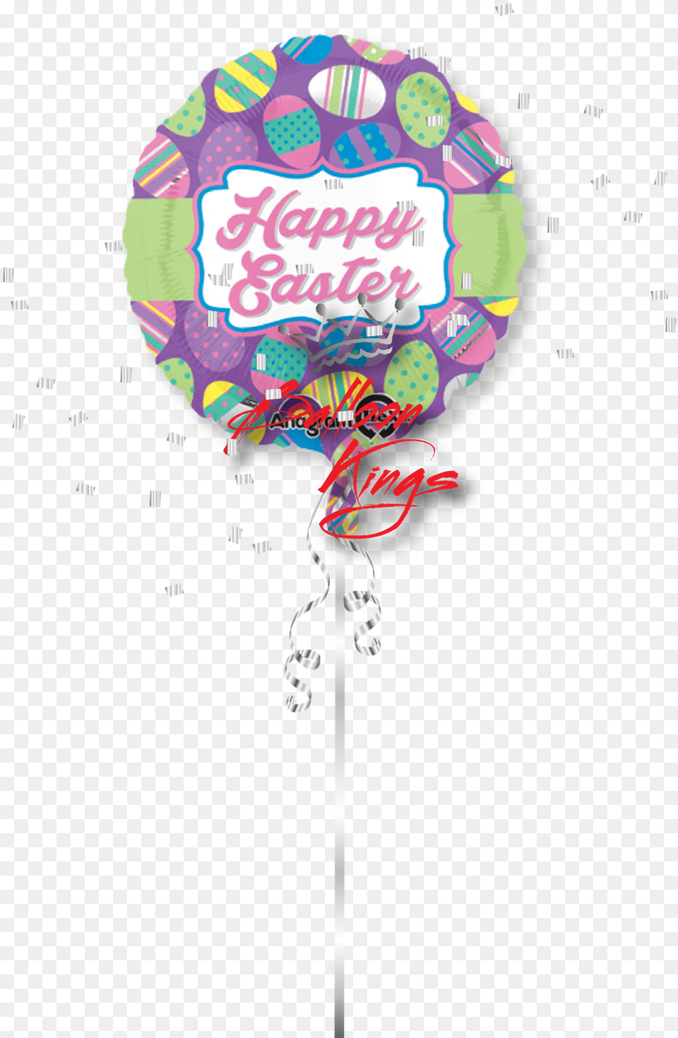 Happy Easter Dots And Stripes D Balloon, Candy, Food, Sweets, Lollipop Free Png Download
