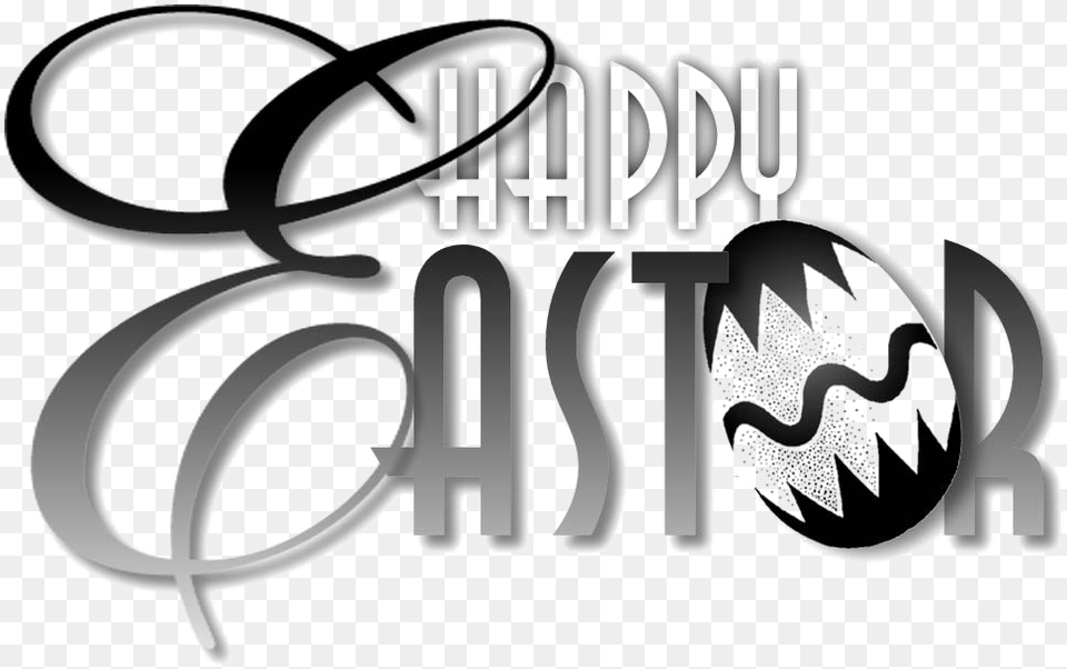 Happy Easter Download Image Easter Black And White Clipart, Logo, Text Free Png