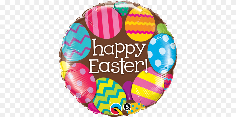 Happy Easter Eggs U0026 Chocolate Foil Balloon 46cm Tie Dye Peace Sign, Birthday Cake, Cake, Cream, Dessert Free Transparent Png